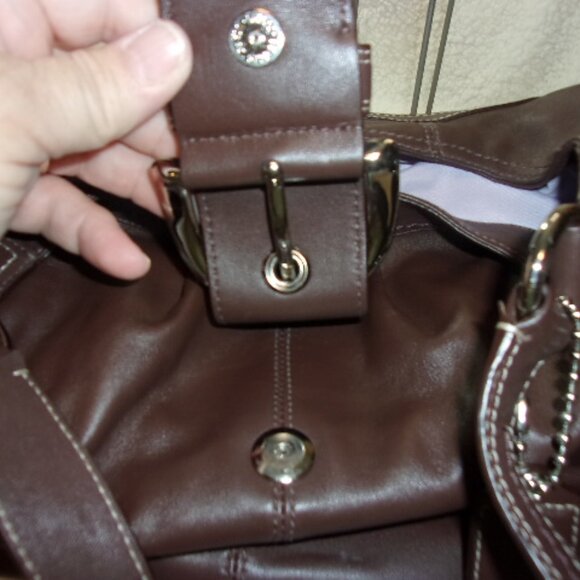 E-132 COACH LYNN SOHO BROWN HOBO BAG - Picture 12 of 15